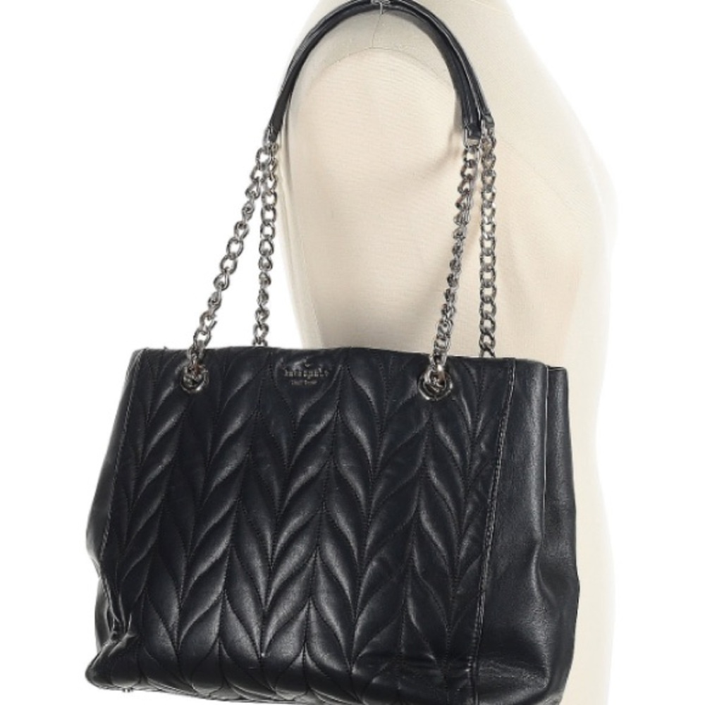 kate spade Black Quilted Leather Chain-Handle Satchel